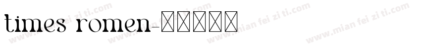 times romen字体转换